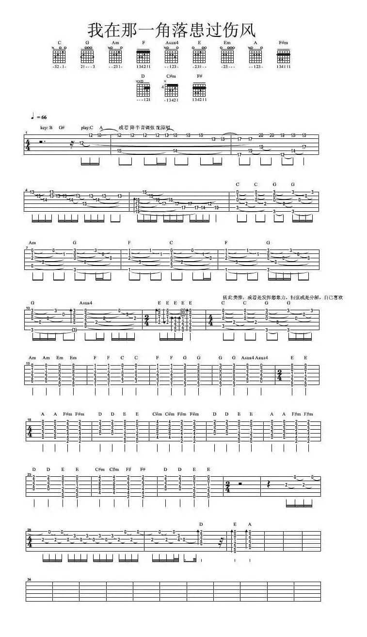我在那一角落患过伤风