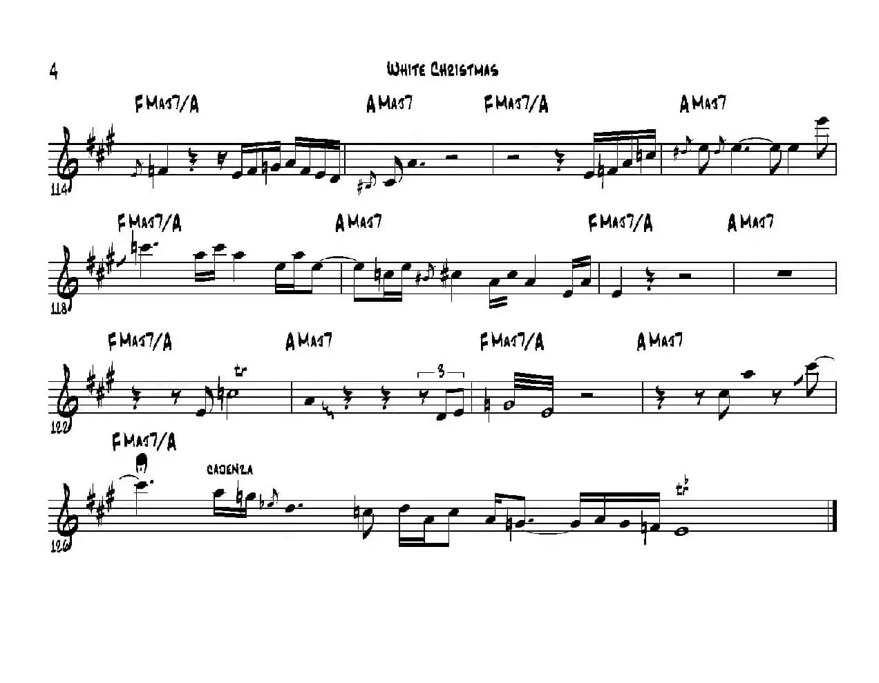 White Christmas（中音萨克斯）