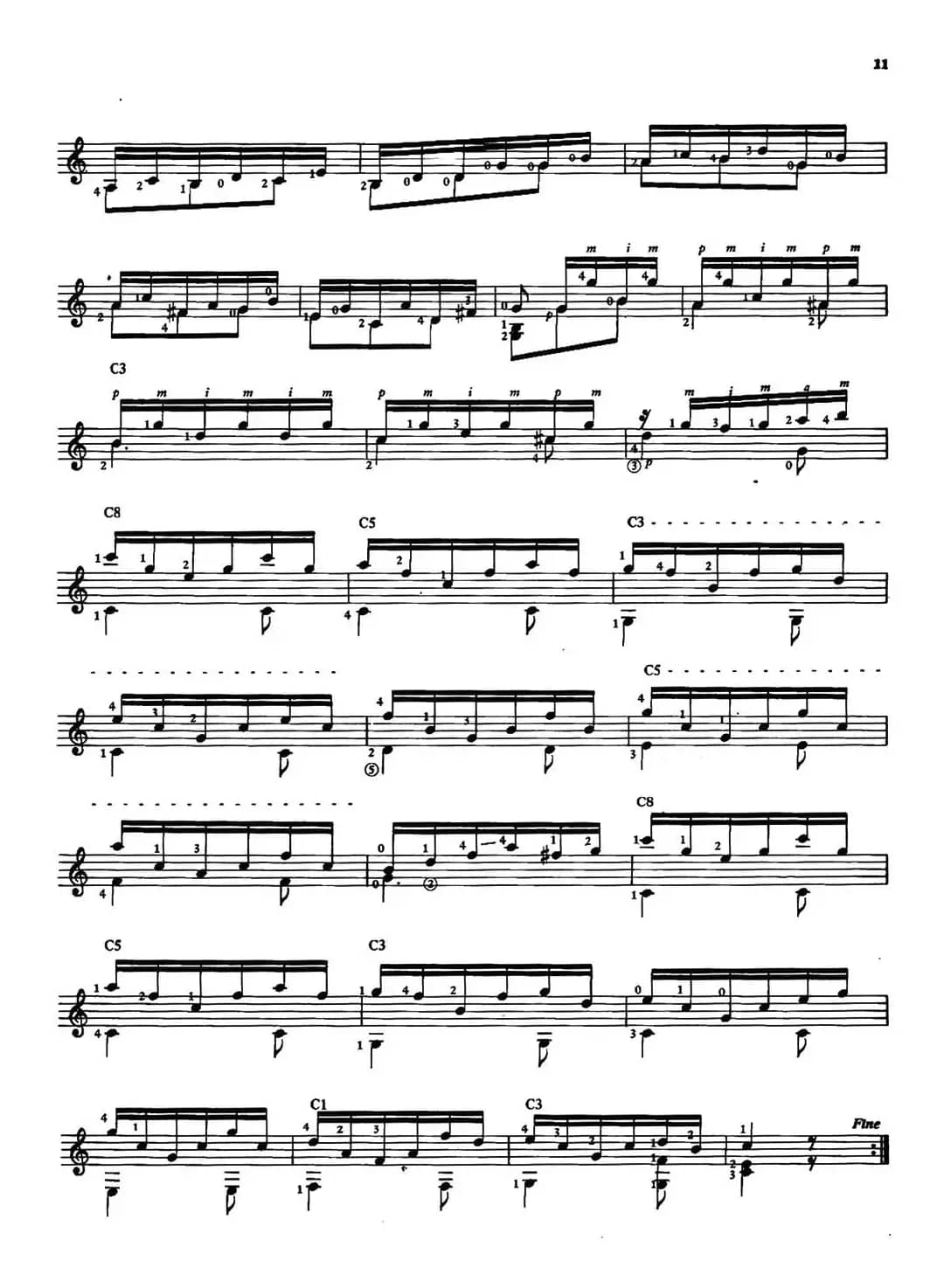 Estudio en Arpegio（古典吉他）