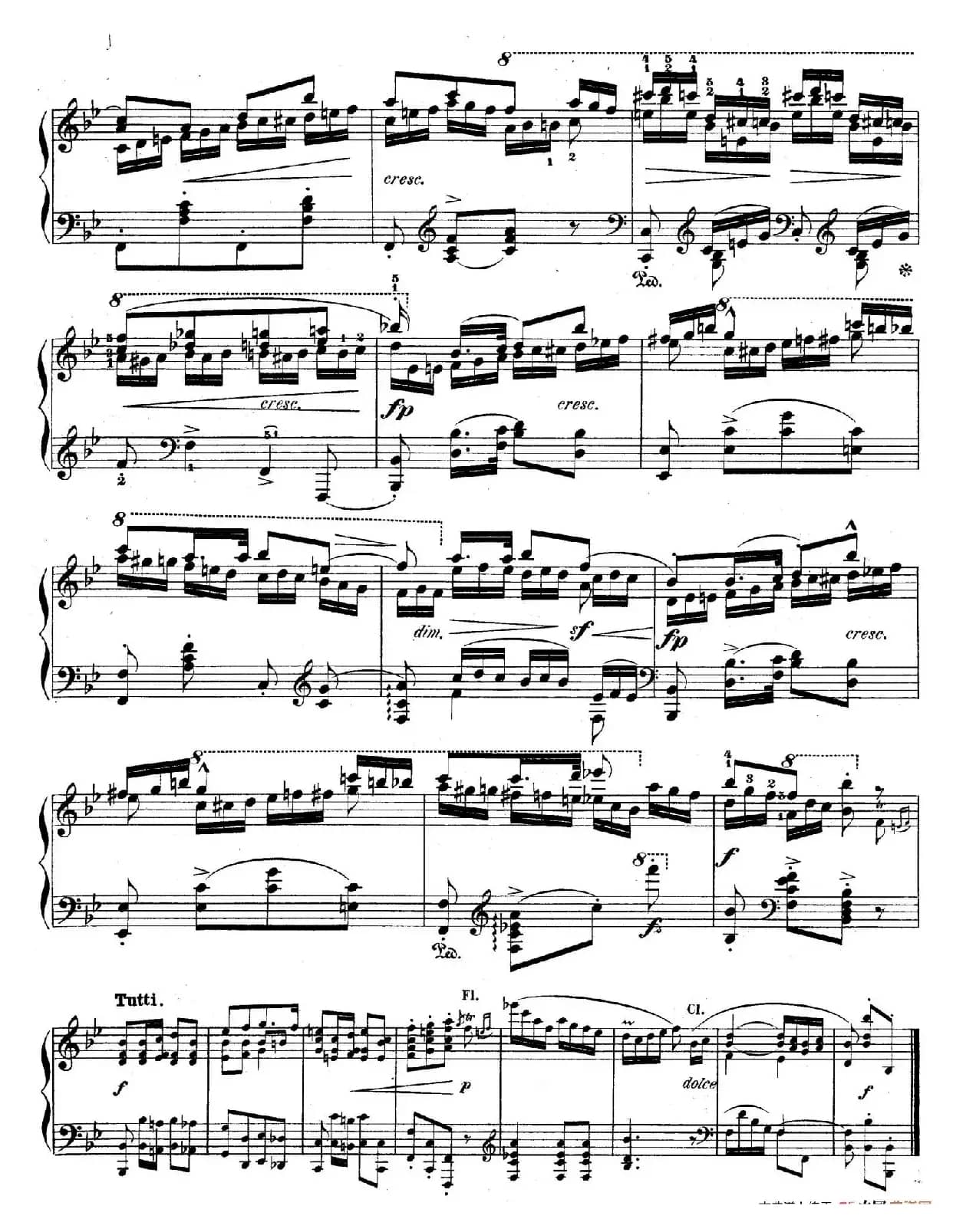 降B大调莫扎特主题变奏曲 Op.2（为钢琴与乐队而作）