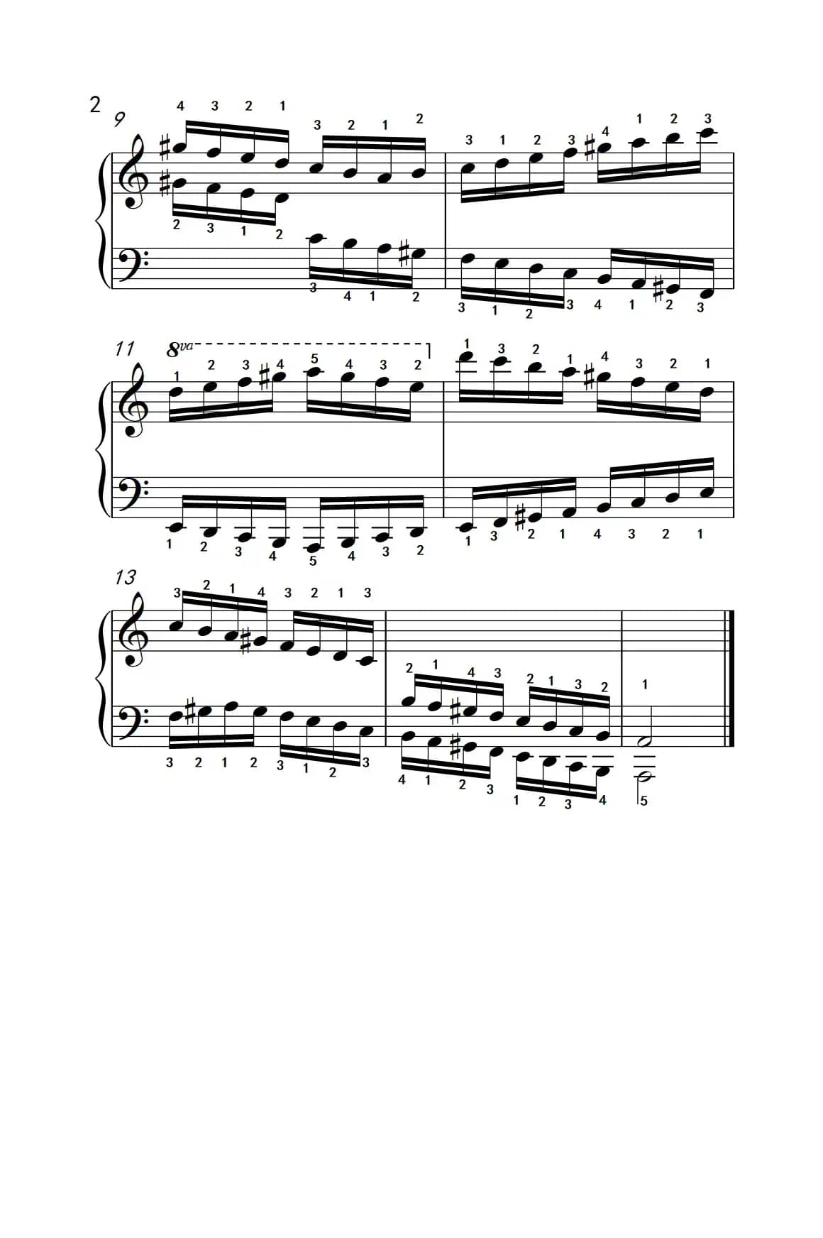 第九级2.a和声小调音阶（中央音乐学院 钢琴（业余）考级教程 7-9级）