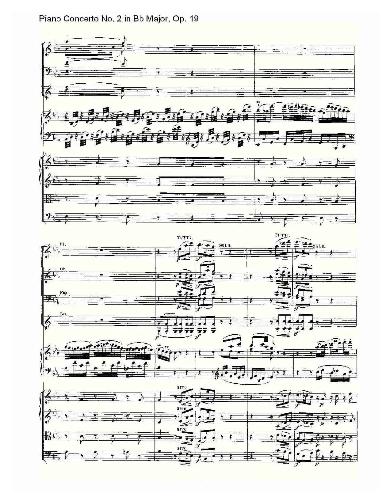 Bb大调钢琴第二协奏曲 Op. 19 第二乐章