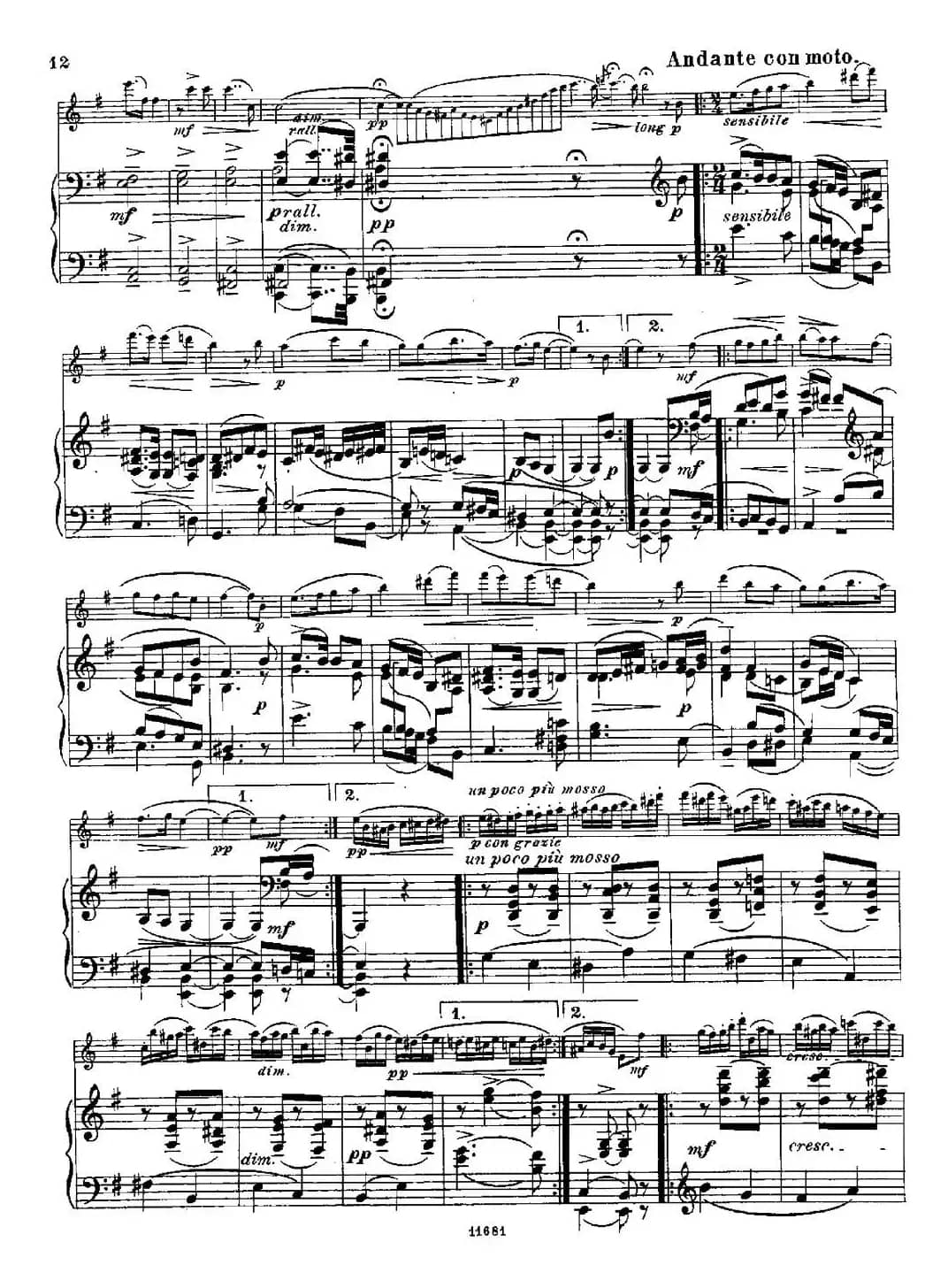 Fantaisies nationales. Suedois.（Op.59 No.4）（长笛+钢琴伴奏）