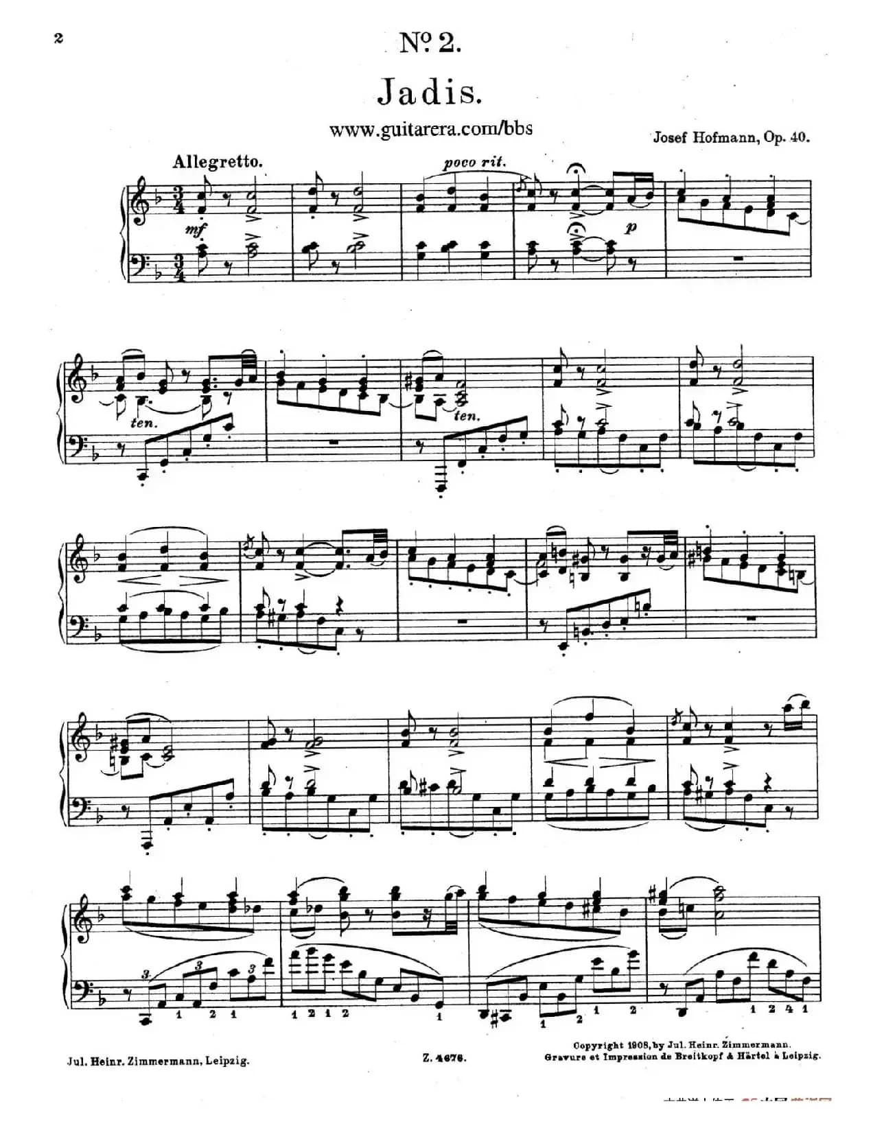 Charakterskizzen Op.40(个性素描 2. 往事 Jadis)