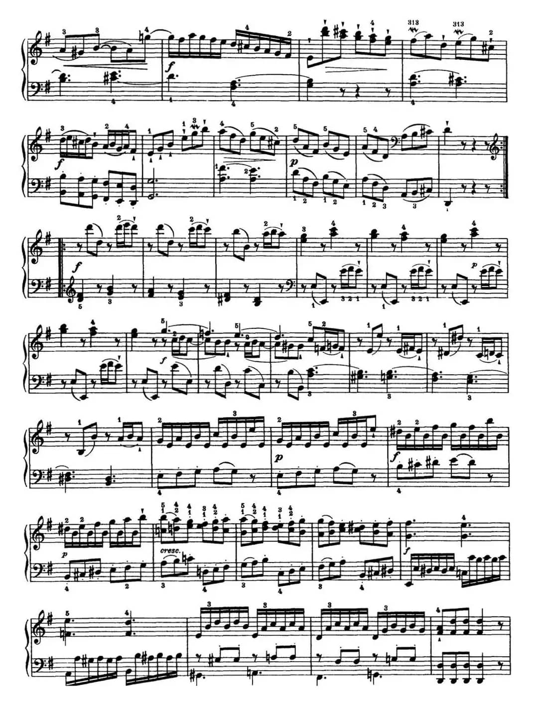 海顿 钢琴奏鸣曲 Hob XVI 39 in G major