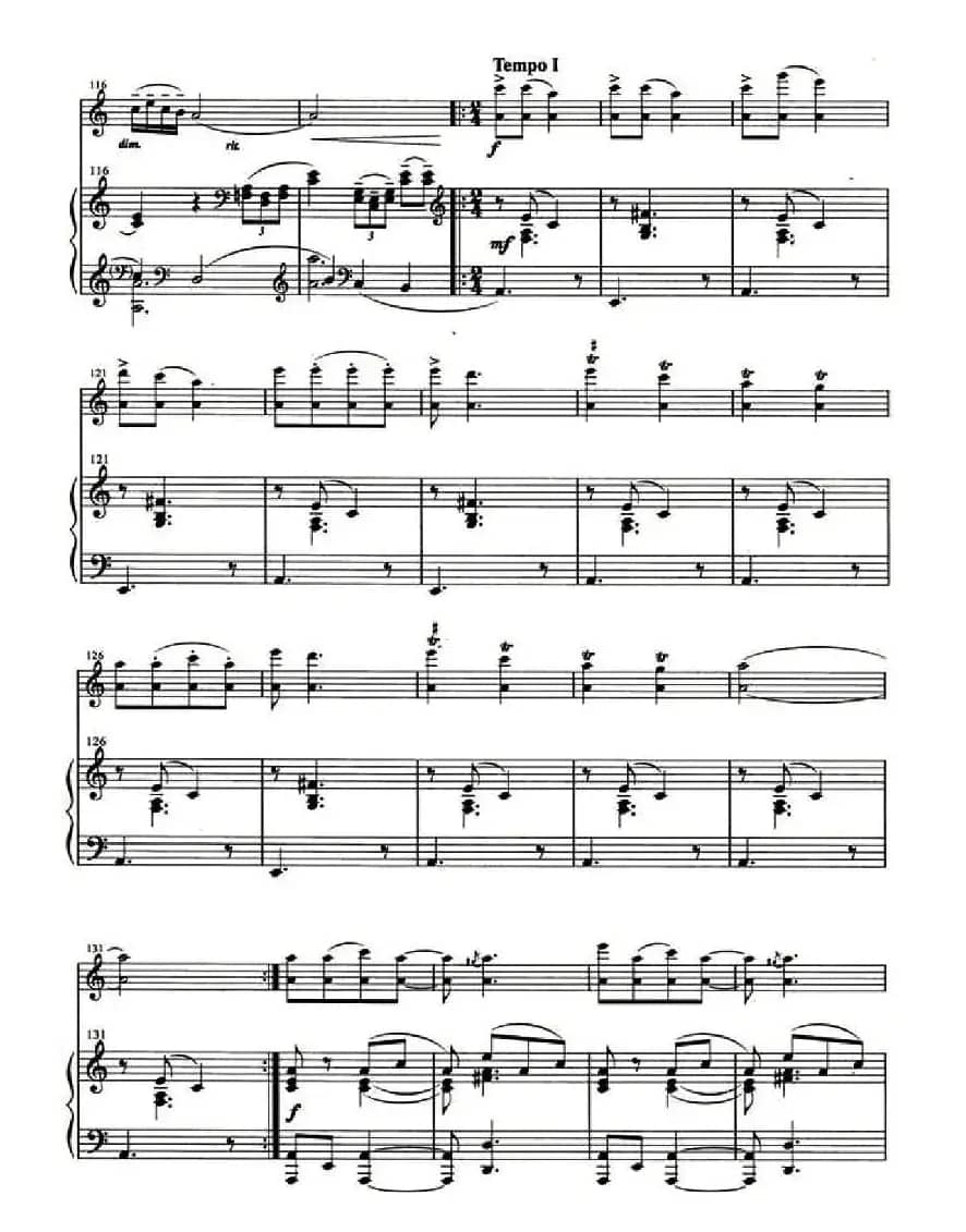 春天舞曲（小提琴+钢琴伴奏）