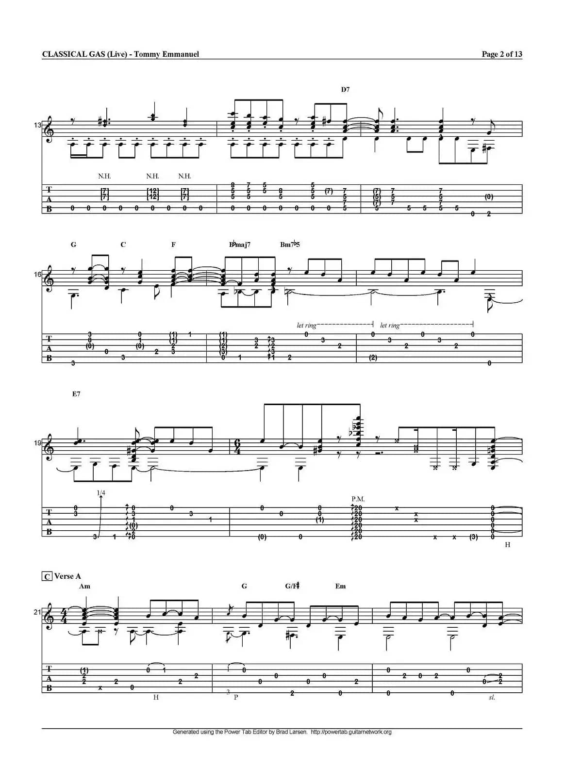 tommy emmanuel：classical gas（指弹吉他）