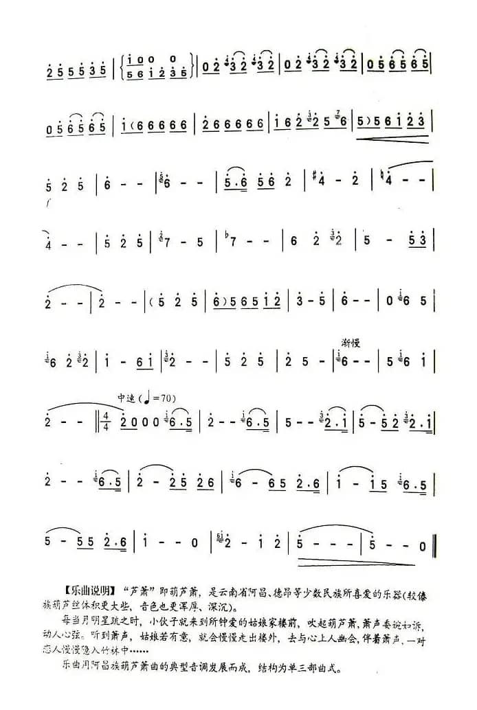 芦箫情（芦箫谱）