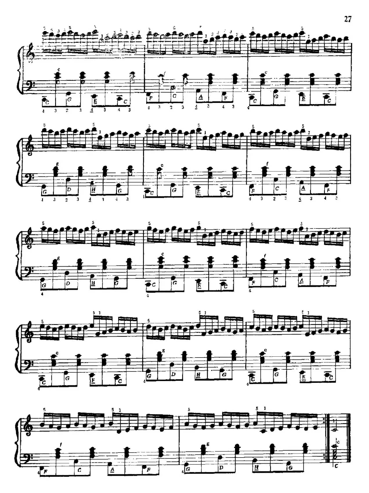 手风琴手指练习 第一部分（21—30）