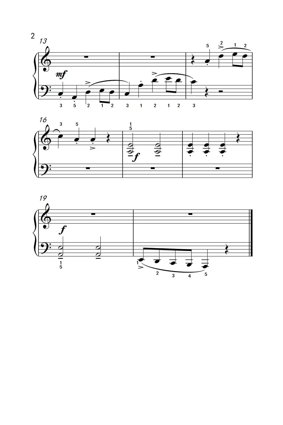 雨之舞（约翰·汤普森 成人钢琴教程 第一册）