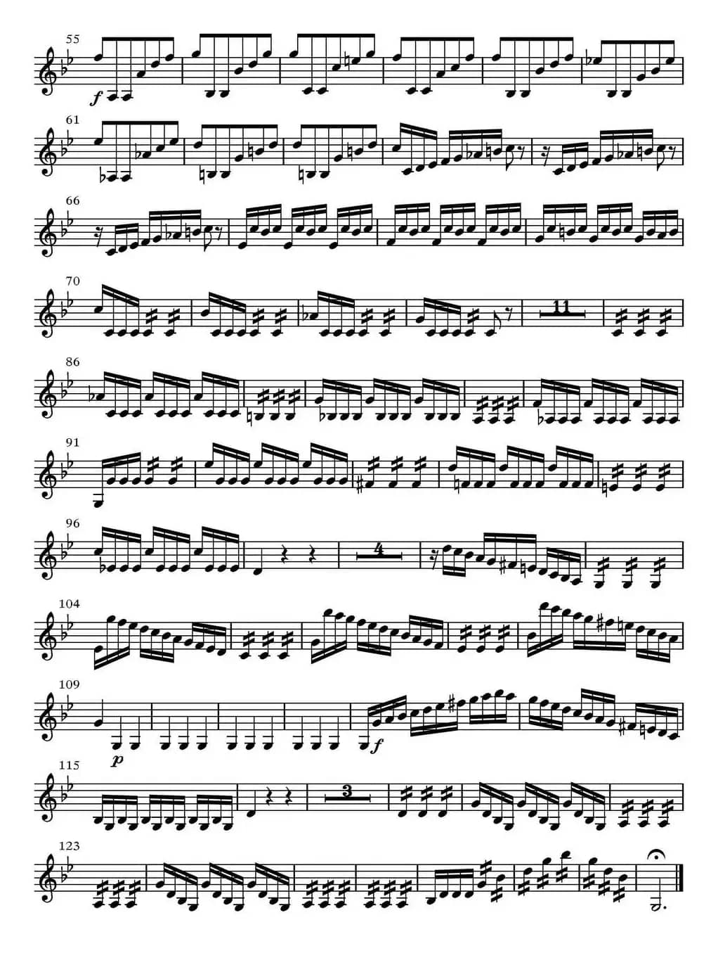 All parts of Summer（四季·夏天）（第二小提琴分谱）