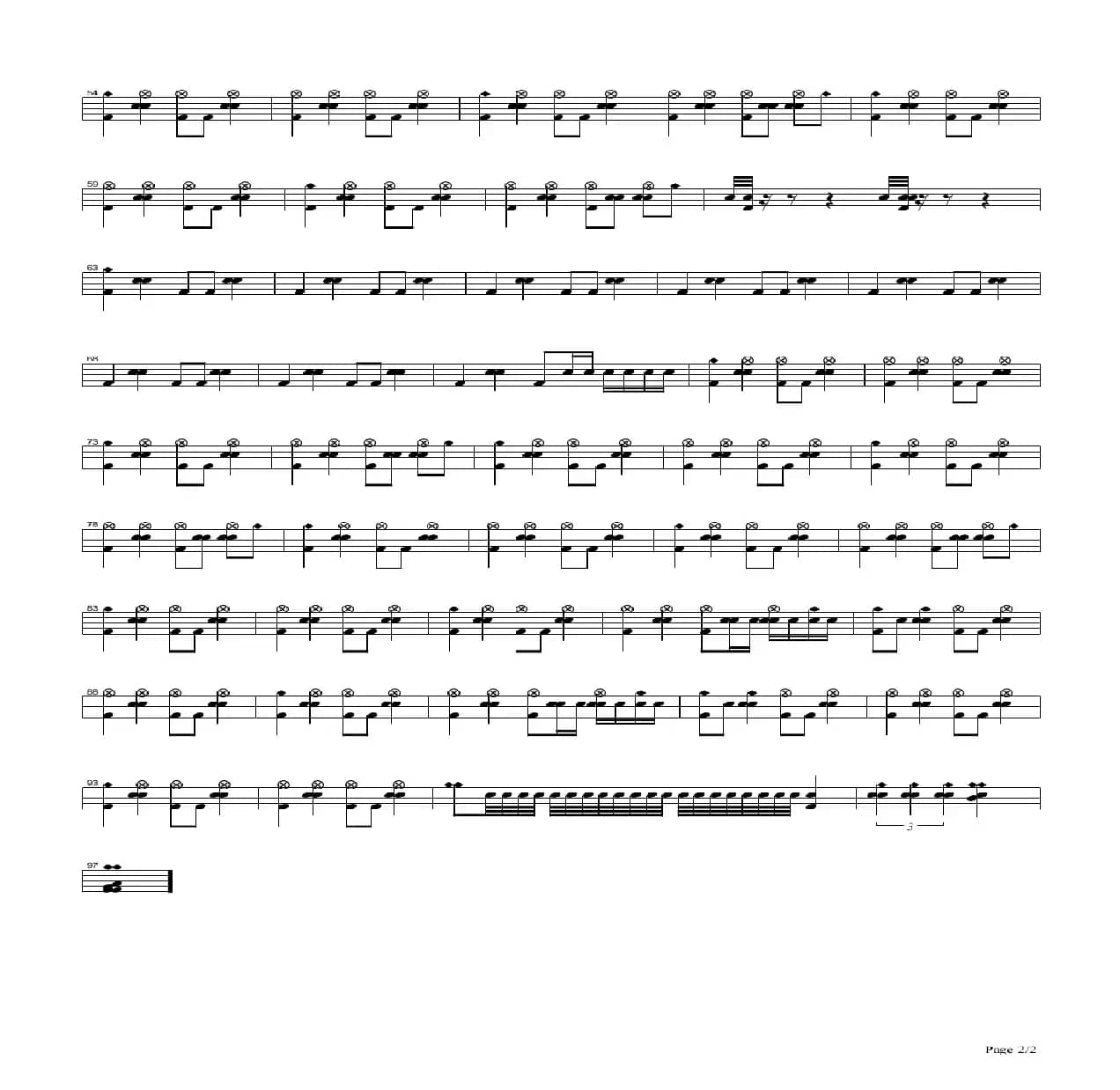 相信自己（架子鼓谱）