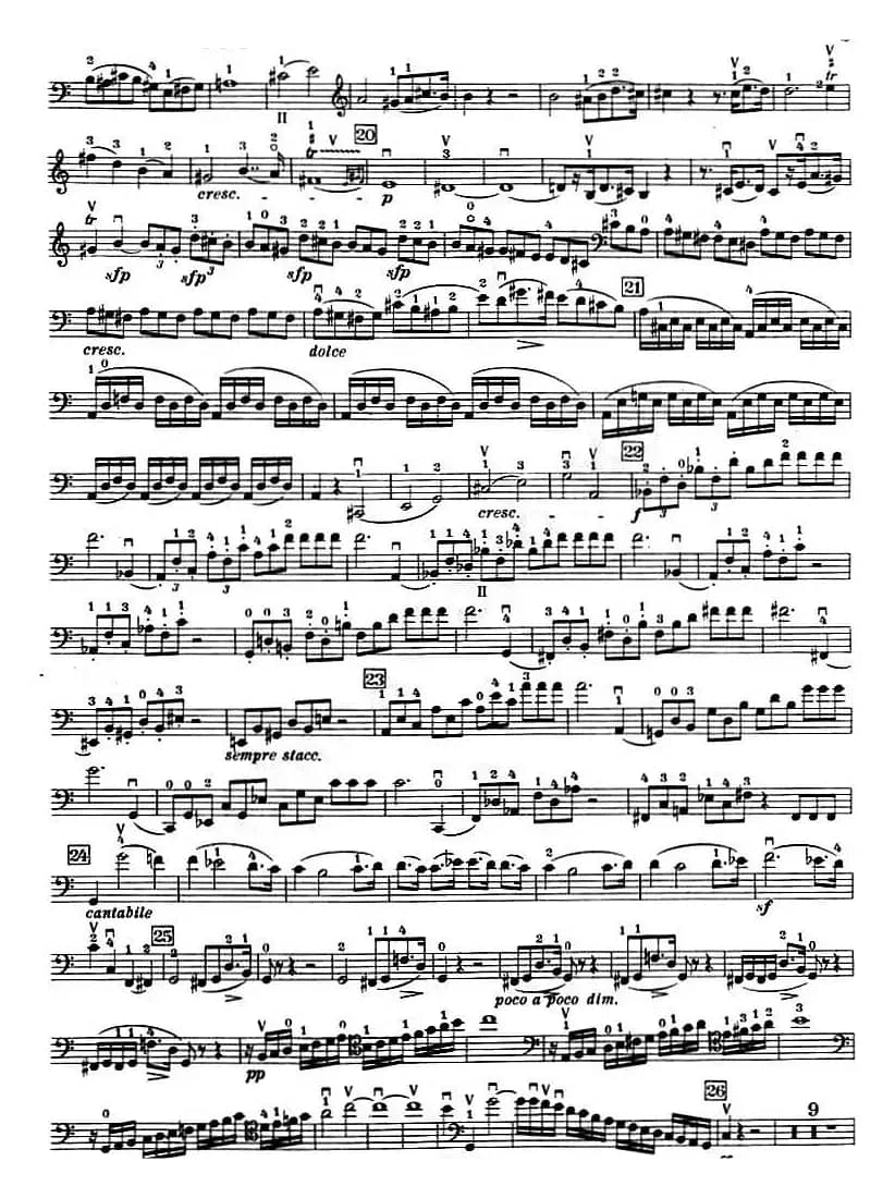 C大调小提琴协奏曲 Op.56（大提琴分谱）