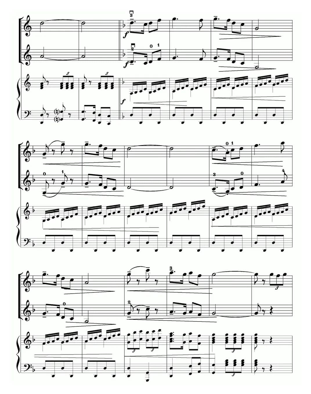 当红军去（小提琴齐奏+钢琴伴奏）