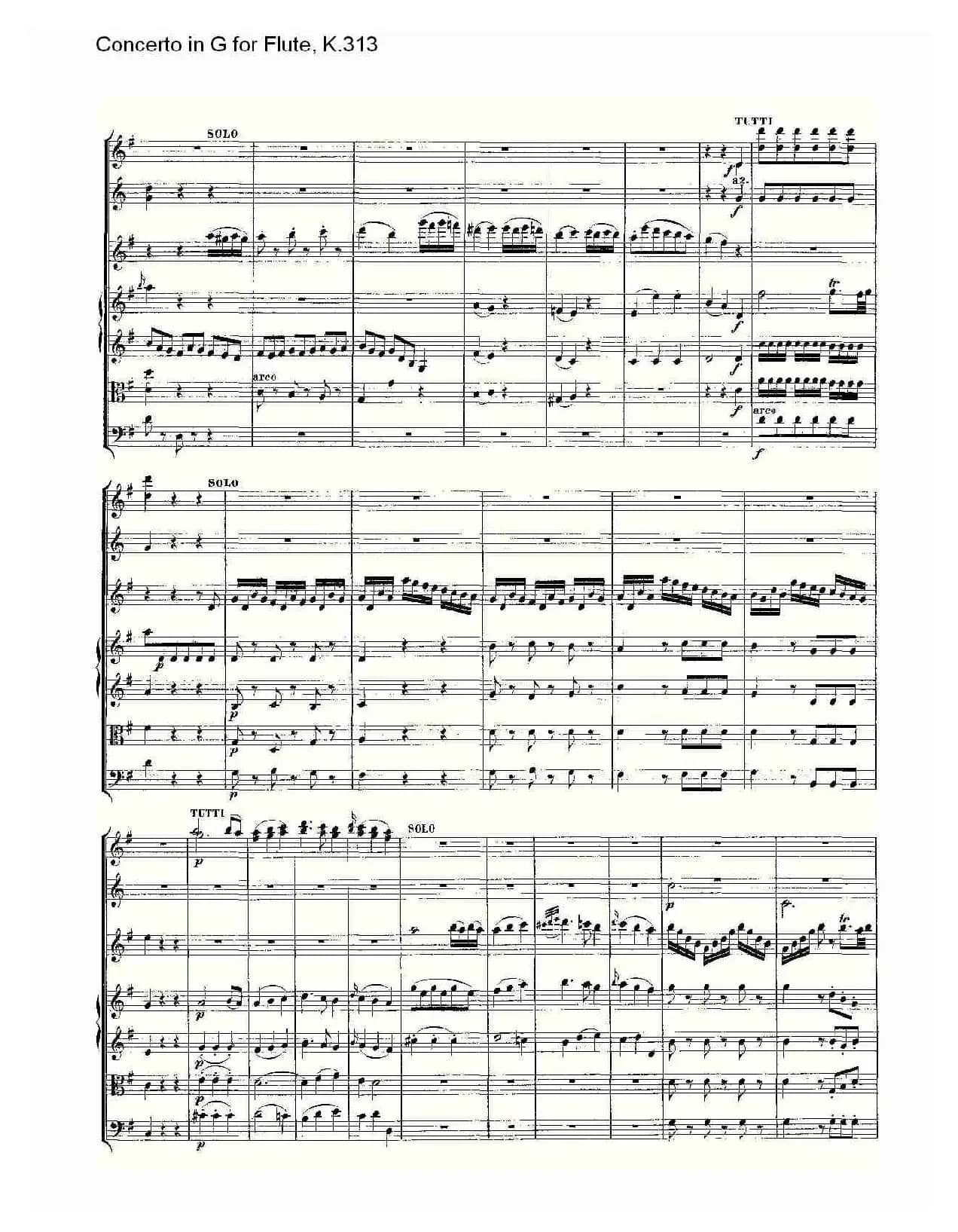 Concerto in G for Flute, K.313（G调长笛协奏曲, K.313）
