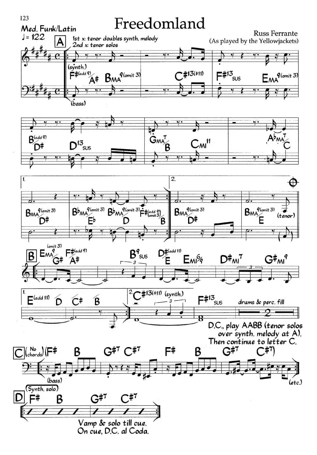 Freedomland（爵士钢琴曲）