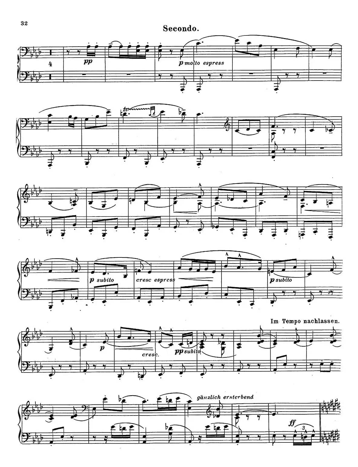 c小调第二交响曲“复活”（Ⅱ）（改编四手联弹版）