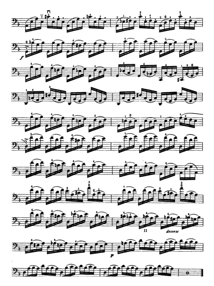 鲍斯特列姆大提琴练习曲（28-30）