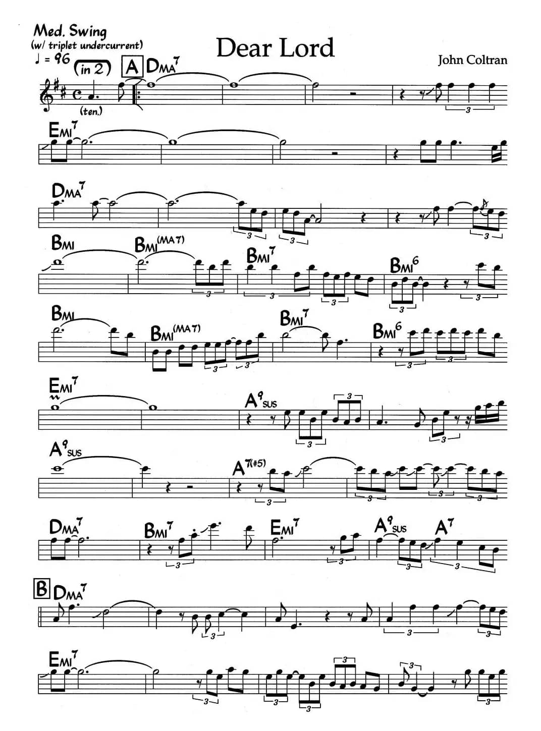 Dear Lord（爵士钢琴曲）