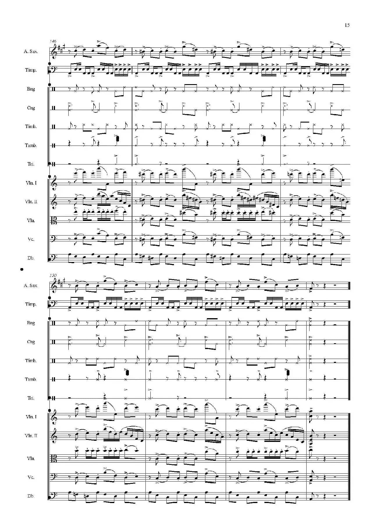 Libertango（自由探戈）（中音萨克斯+弦乐队伴奏总谱）