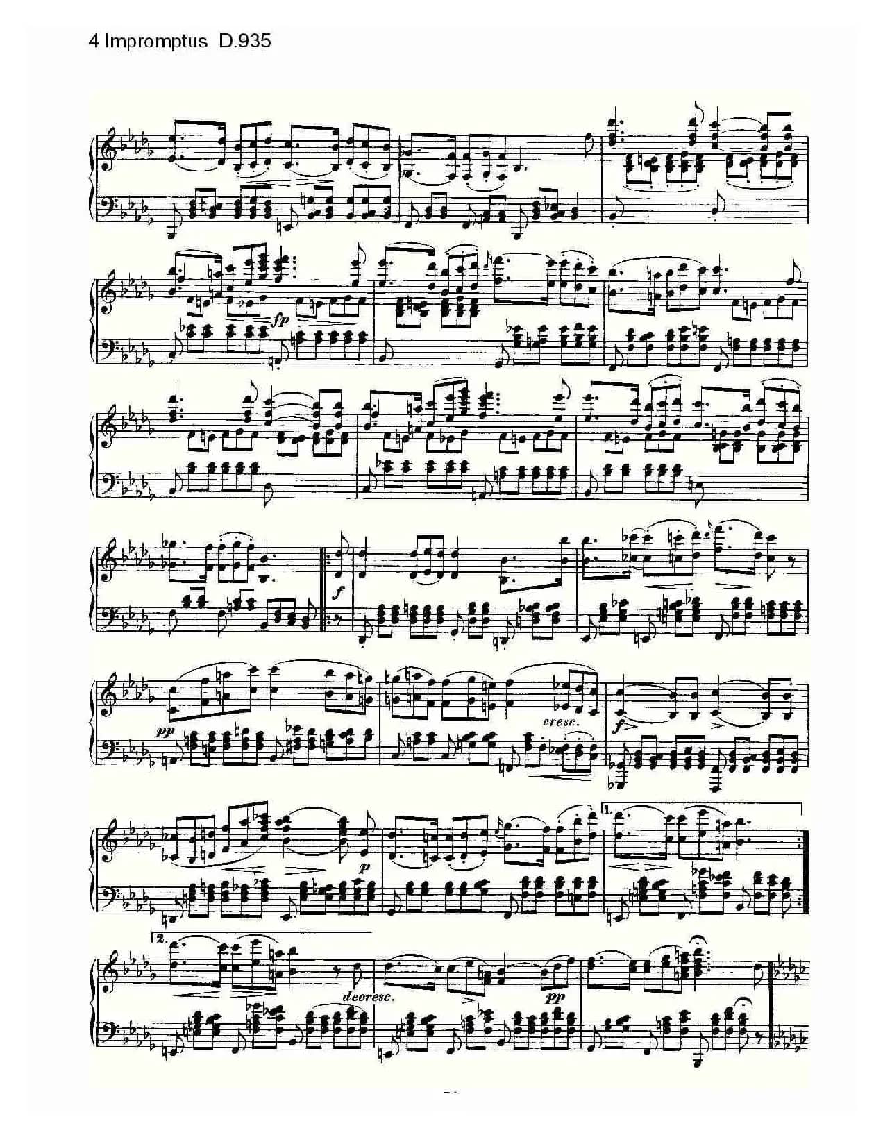 4 Impromptus D.935（4人即兴演奏D.935）