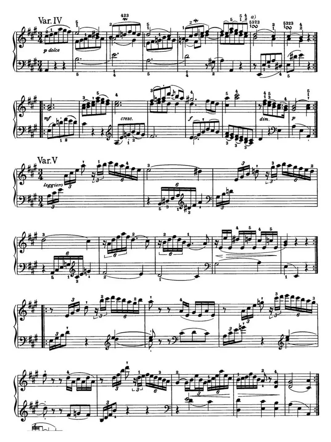 海顿 钢琴奏鸣曲 Hob XVI 30 in A major