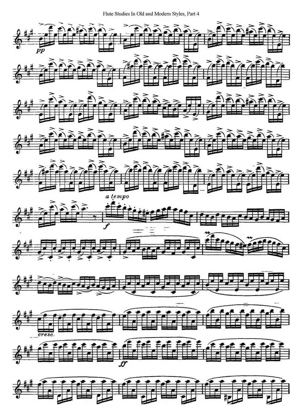 斯勒新老风格长笛练习重奏曲（第四部分）（NO.17-NO.18）