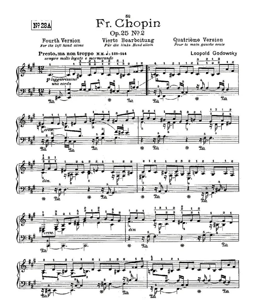 肖邦《练习曲》Fr.Chopin Op.25 No2-4