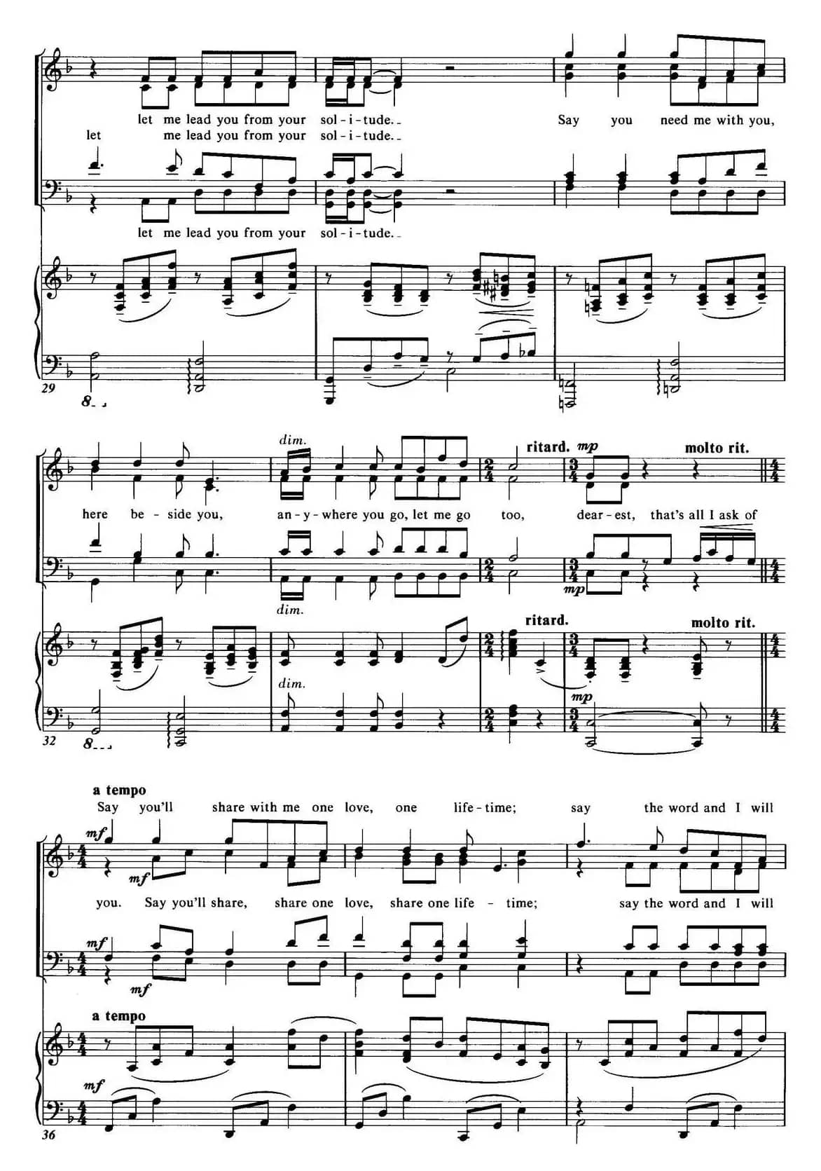 Choral Suite from The Phantom of the Opera（5 ALL I ASK OF YOU、四重奏）