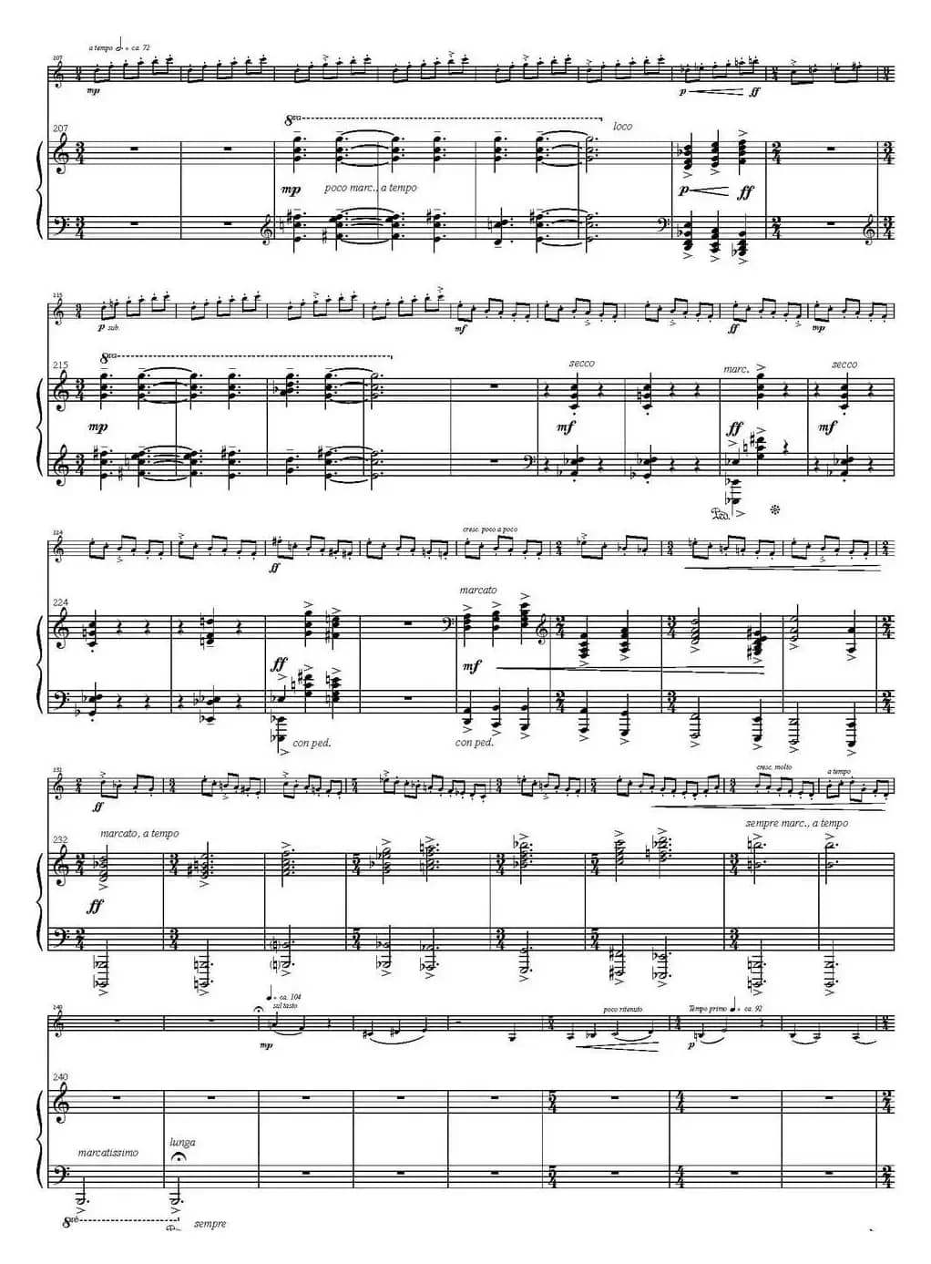 Sonata Poema aenigmaticum（小提琴+钢琴伴奏、4th movement）