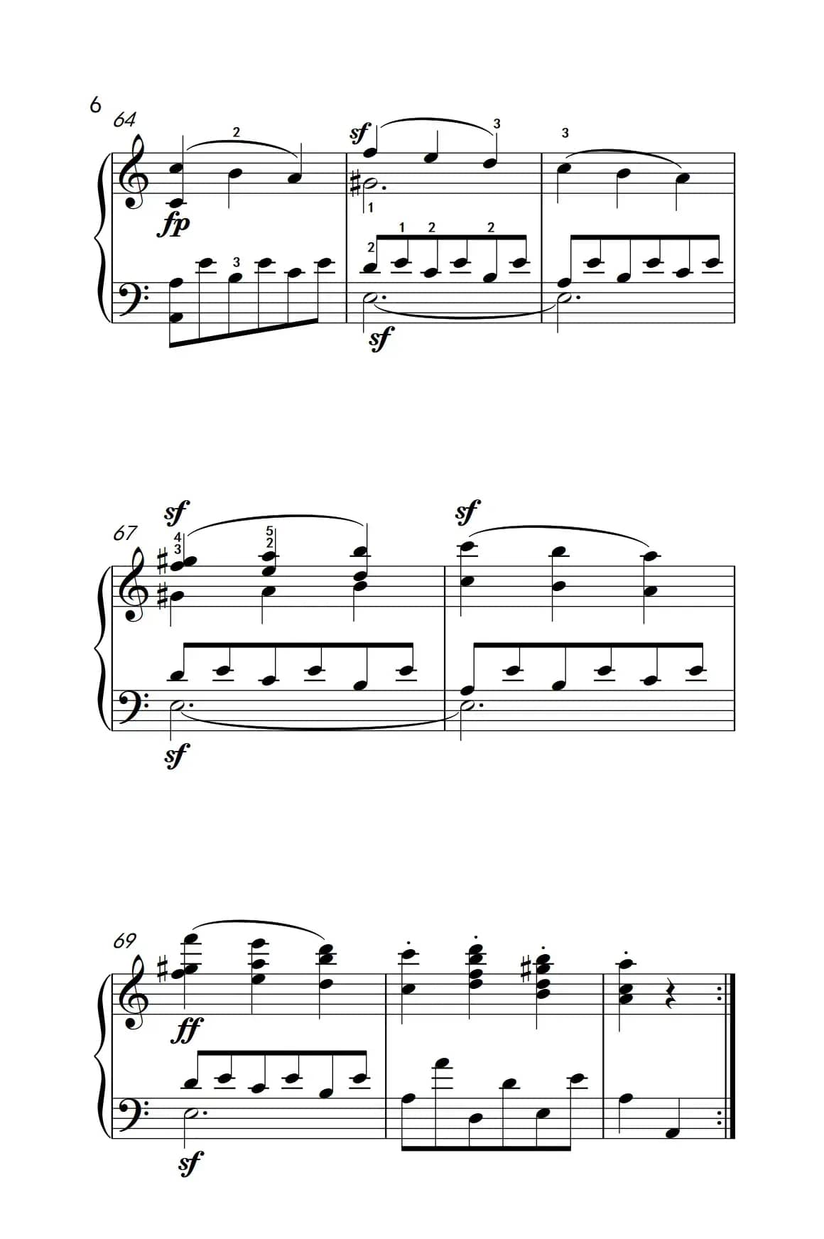 奏鸣曲 Opus 2 Nr.2 第三乐章（贝多芬奏鸣曲集 1）