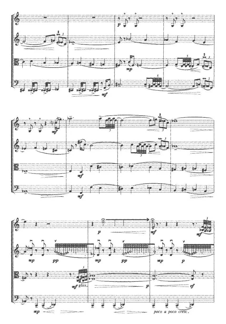 第一弦乐四重奏（第三乐章、张朝作曲版）