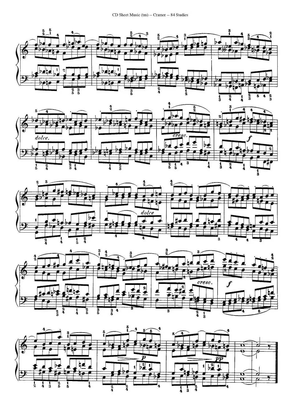 Cramer - 84 exercices（81—84）（克拉莫84首钢琴练习曲）