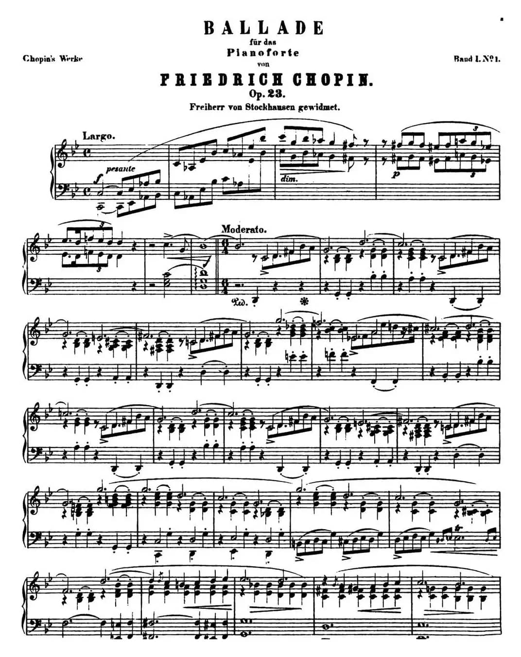 肖邦 叙事曲1 g小调 Chopin Ballade No.1 Op.23