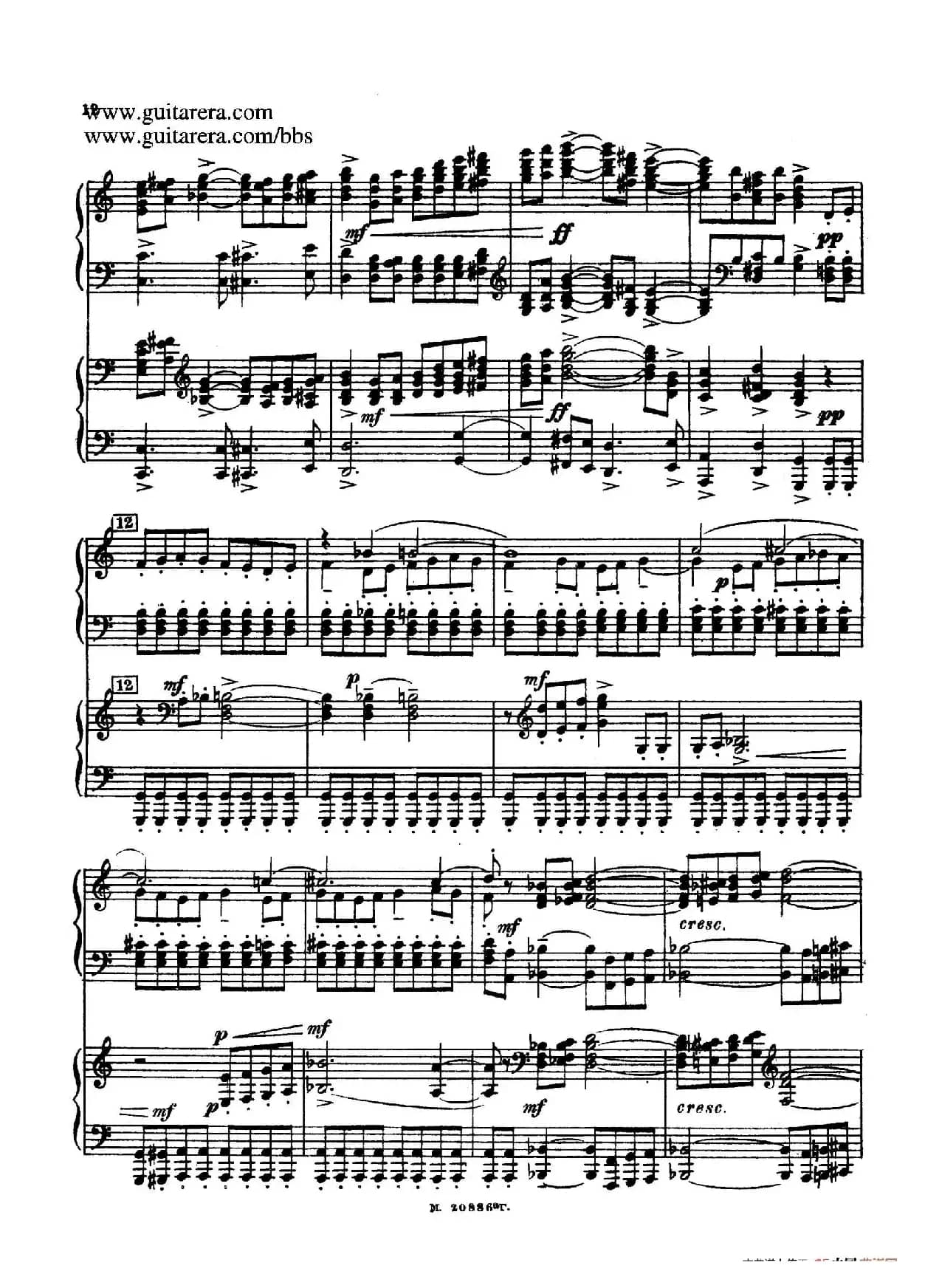 第二双钢琴组曲 Suite for Two Pianos No.2 Op.17（1. 引子 Introduction）