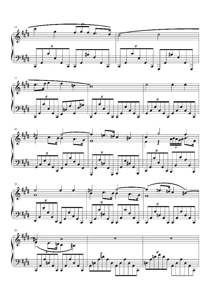 升c小调夜曲（星夜钢琴网版）