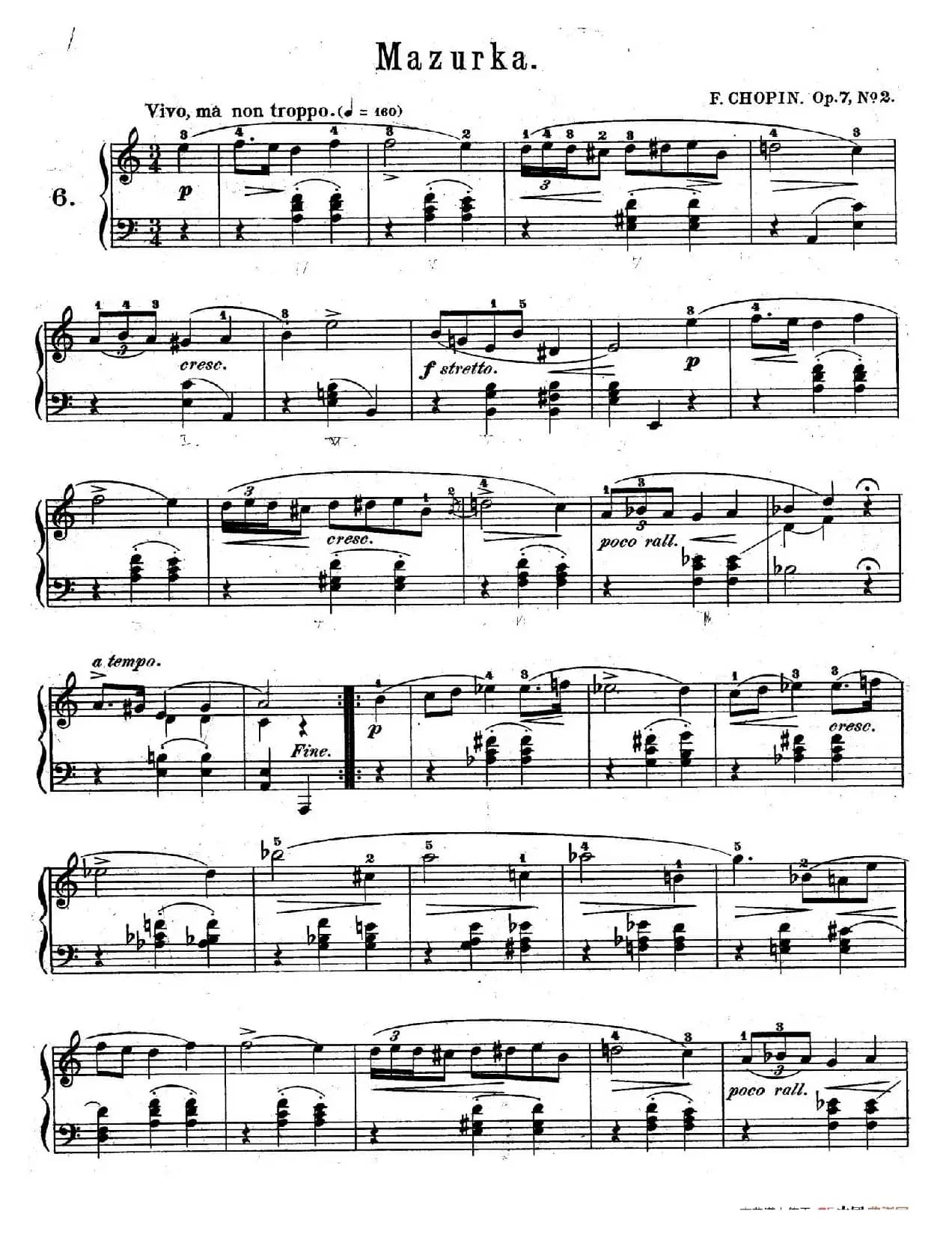  Mazurkas Op.7（5首玛祖卡舞曲·2）