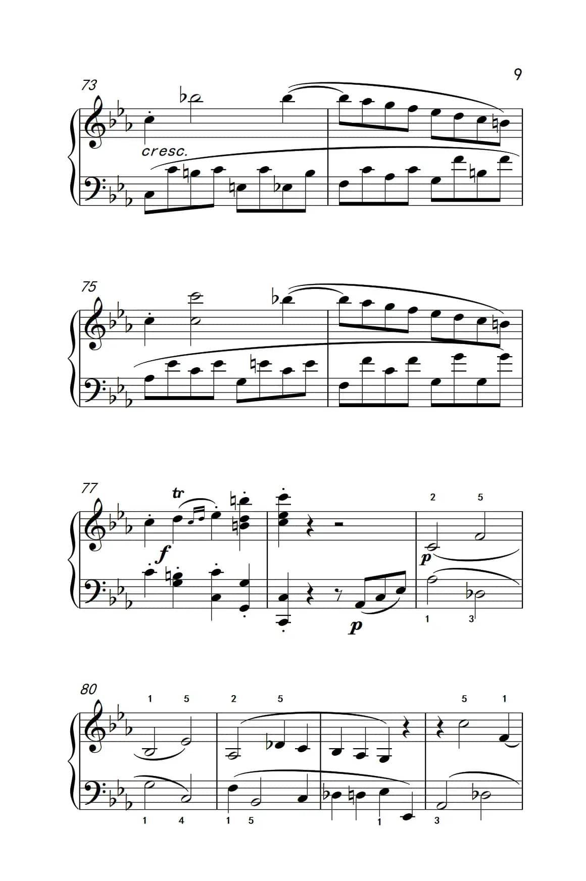 第八钢琴奏鸣曲（悲怆） 快板的回旋曲