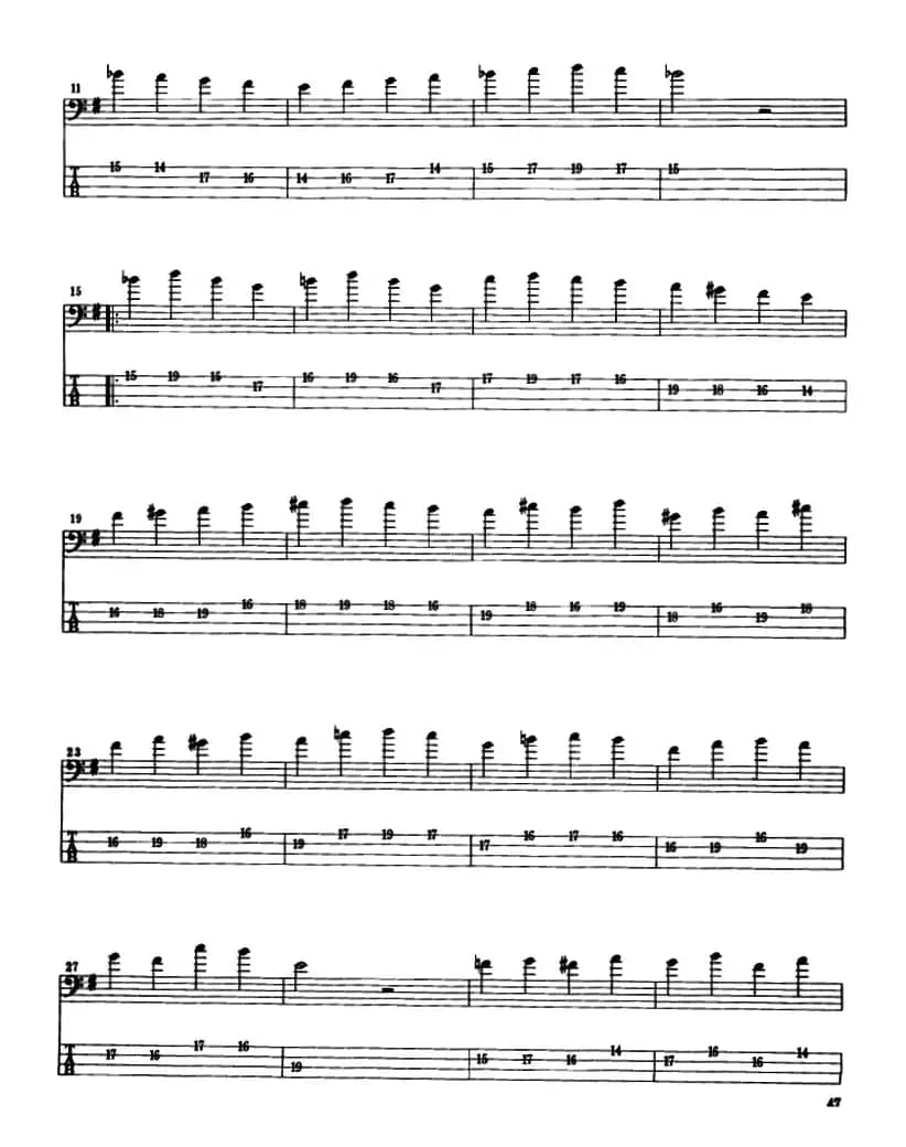 电贝司专业等级第六级（一、指导练习）