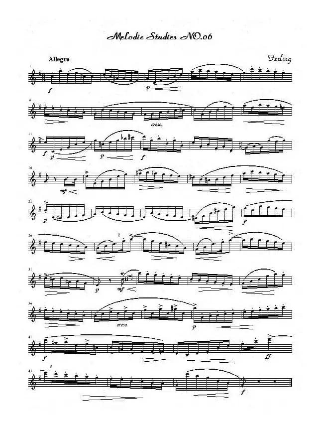 四十八首旋律练习曲之六