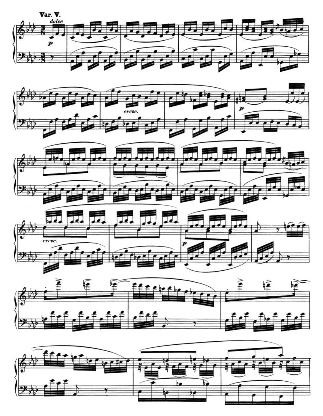 贝多芬钢琴奏鸣曲12 葬礼进行曲 降A大调 Op.26 A-flat major