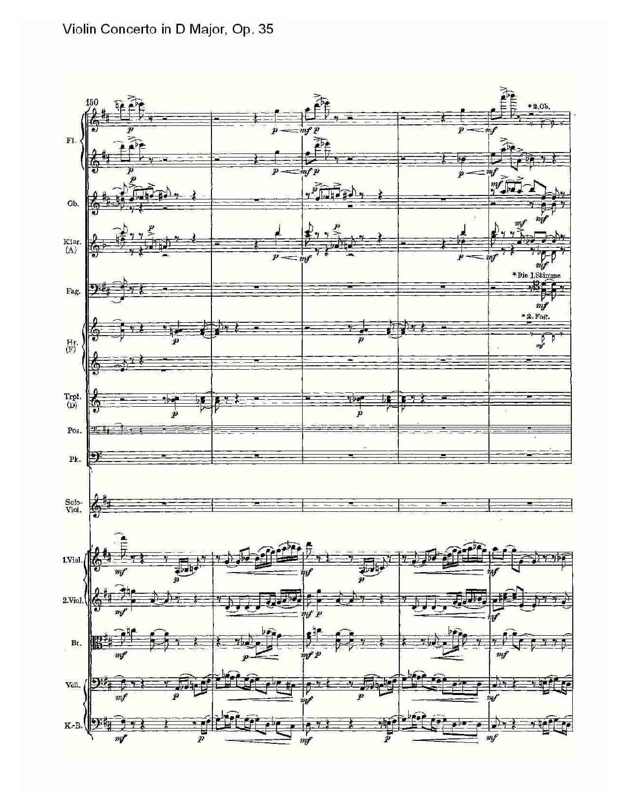 D大调小提琴协奏曲, Op.35第一乐章（一）