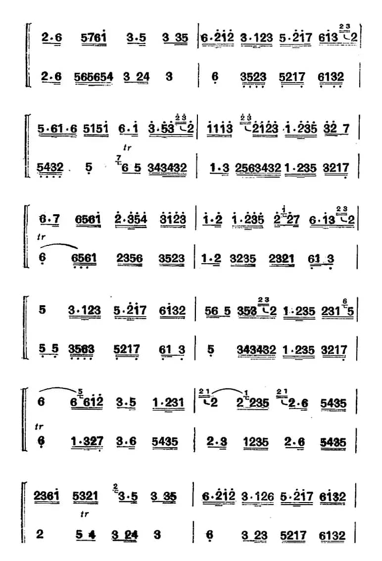 江南丝竹乐曲：中花六板（二胡+箫）