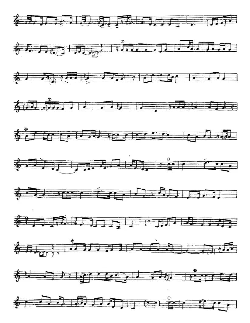 十二木卡姆：Ⅶ 埃介姆木卡姆 327——336（主旋律谱）