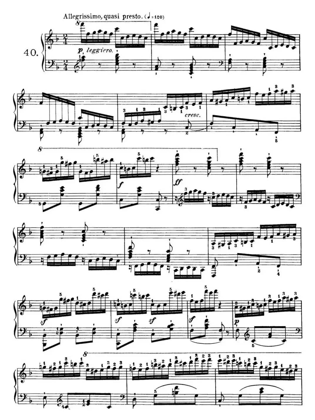 40首车尔尼Op.299钢琴快速练习曲（NO.40）