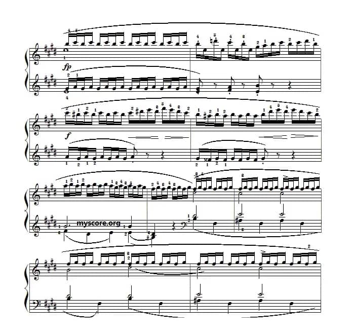 车尔尼(Czerny)849第22首曲谱及练习指导