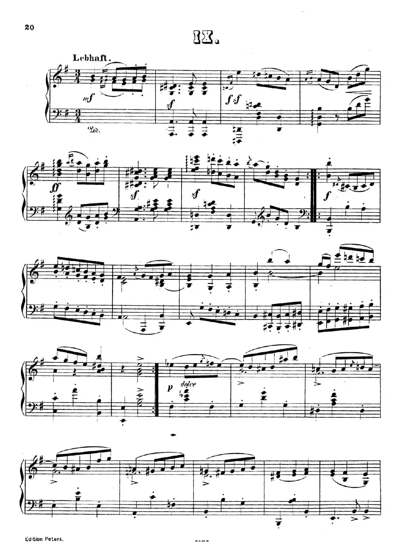 Waltzes Op.23（圆舞曲集·9、e小调）