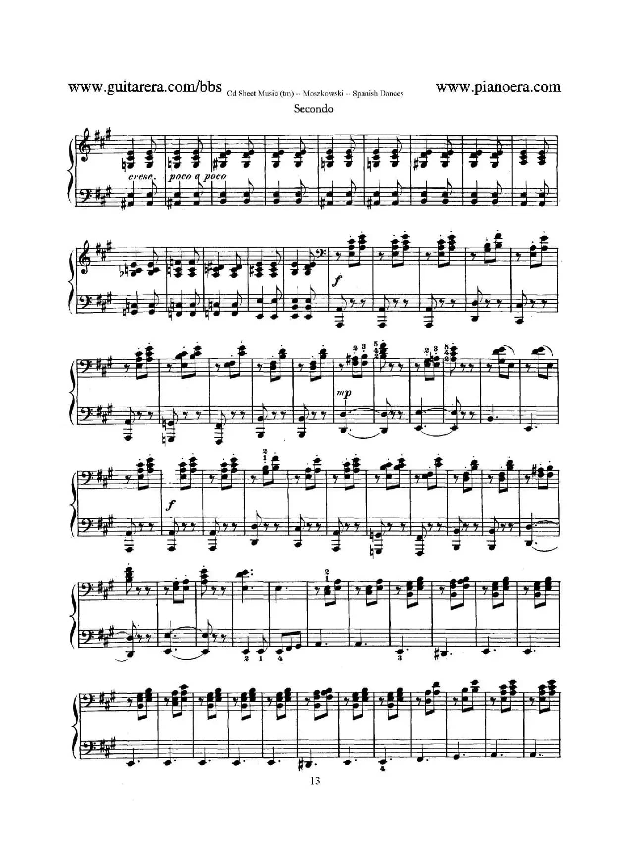 Spanish Dances Op.12（西班牙舞曲·四手联弹版）
