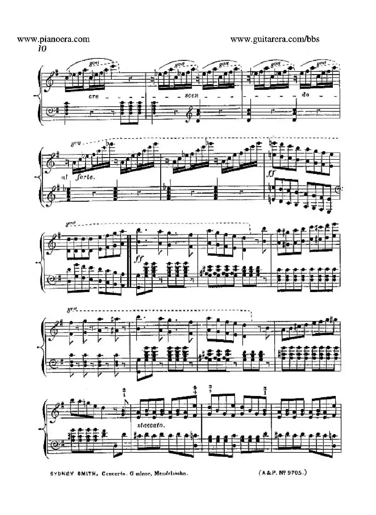 Piano Concerto No.1 in g Minor Op.25（g小调第一钢琴协奏曲·钢琴独奏）