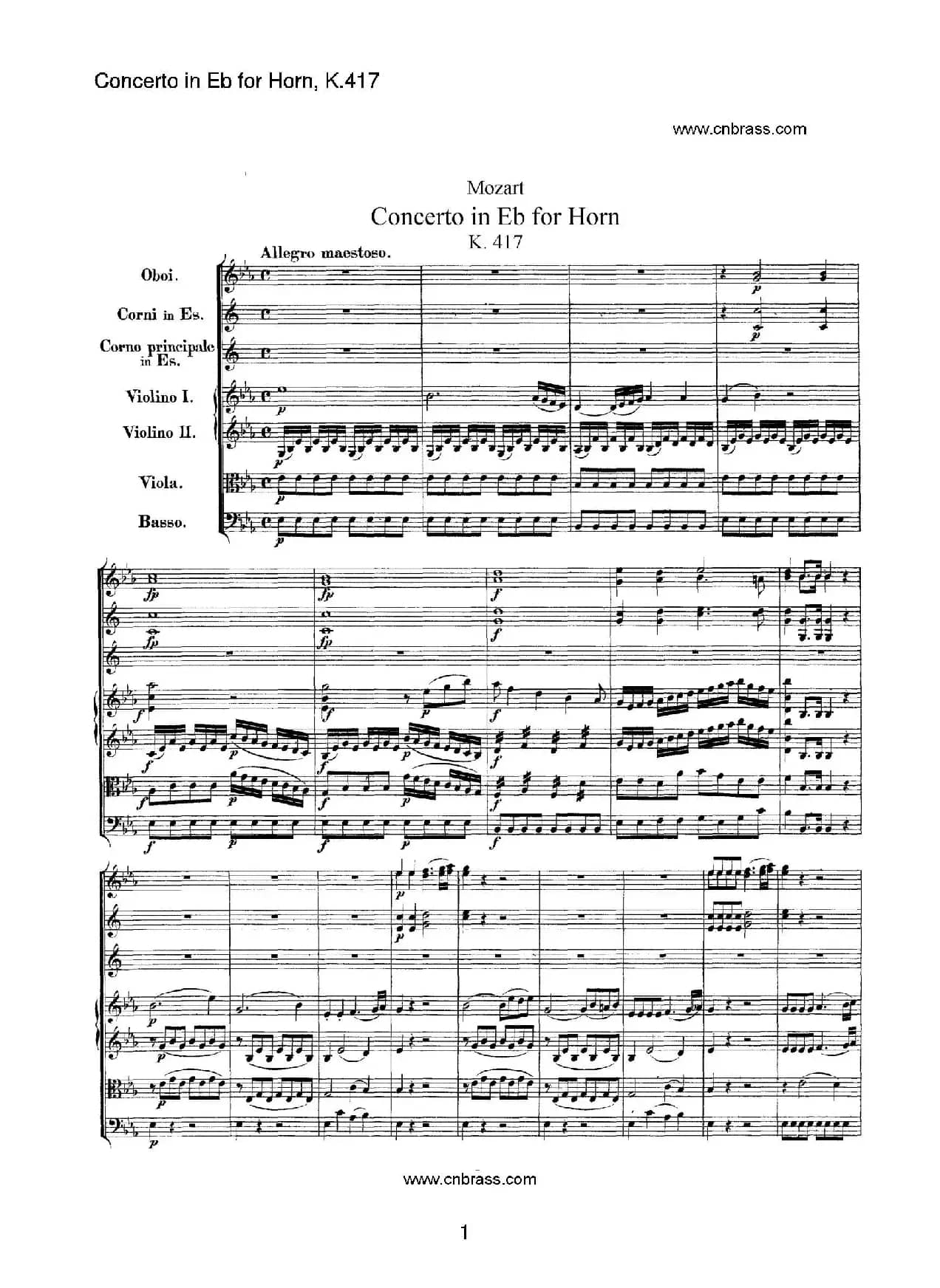 圆号协奏曲（作品K417）